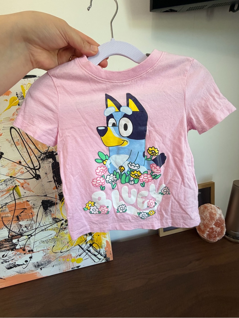 Pink BLUEY Graphic Tee for Kids 2T